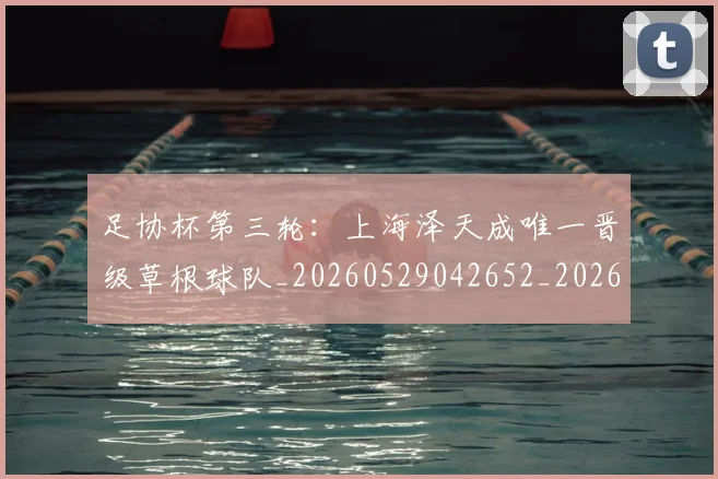 足协杯第三轮:上海泽天成唯一晋级草根球队_20260529042652_20260609190925