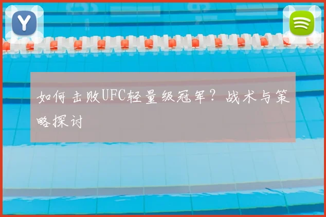 如何击败UFC轻量级冠军?战术与策略探讨